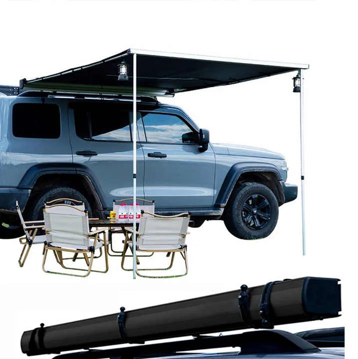 خيمة جانبية لسيارة SUV خيمة جانبية بسرعة فوق المطر واقية من الشمس سيارة مجموعة جانبية -SUV Side Tent Quick Over Rain Sunshade Car Side Tent Set