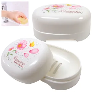 2 Soap Container Box Travel Soap Holder Durable Case Dish Bathroom Camping Hikin