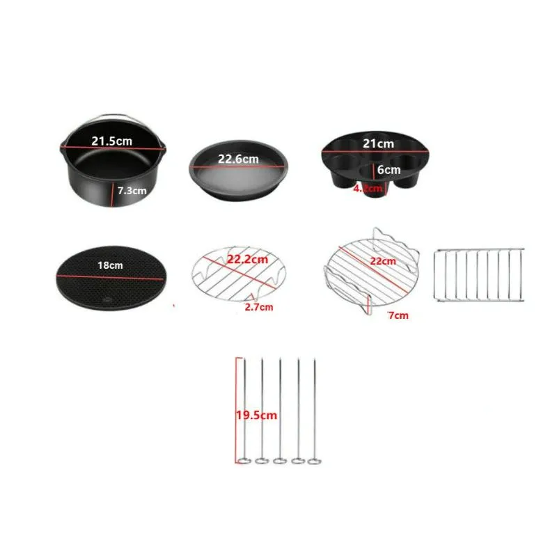9 Inch Baking & Pizza Pan For 5.3 6.8Qt Air Fryers