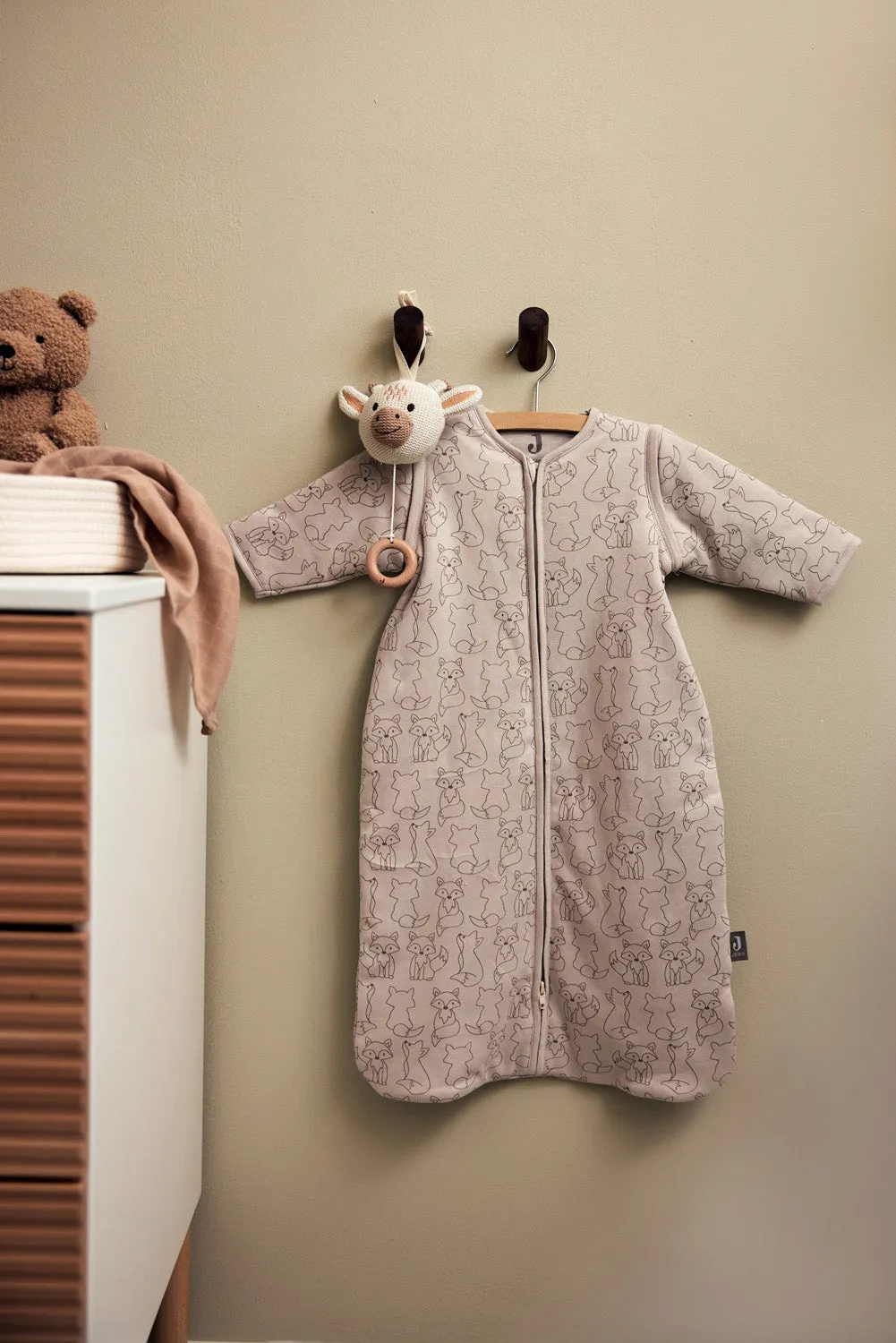 Baby Sleeping Bag with Removable Sleeves 70cm Fox - Nougat