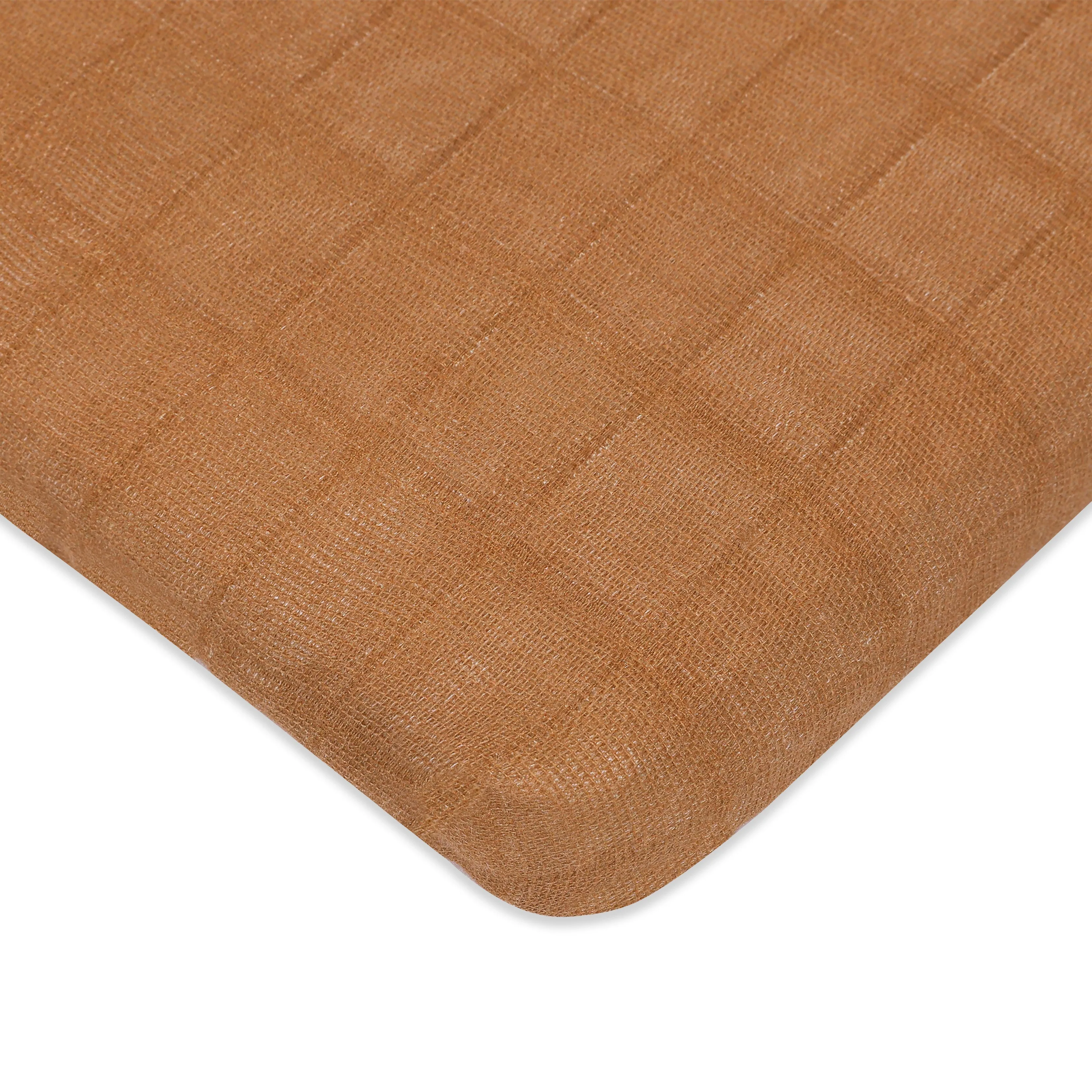 Babyletto Burnt Sienna All-Stages Bassinet Sheet in GOTS Certified Organic Muslin Cotton