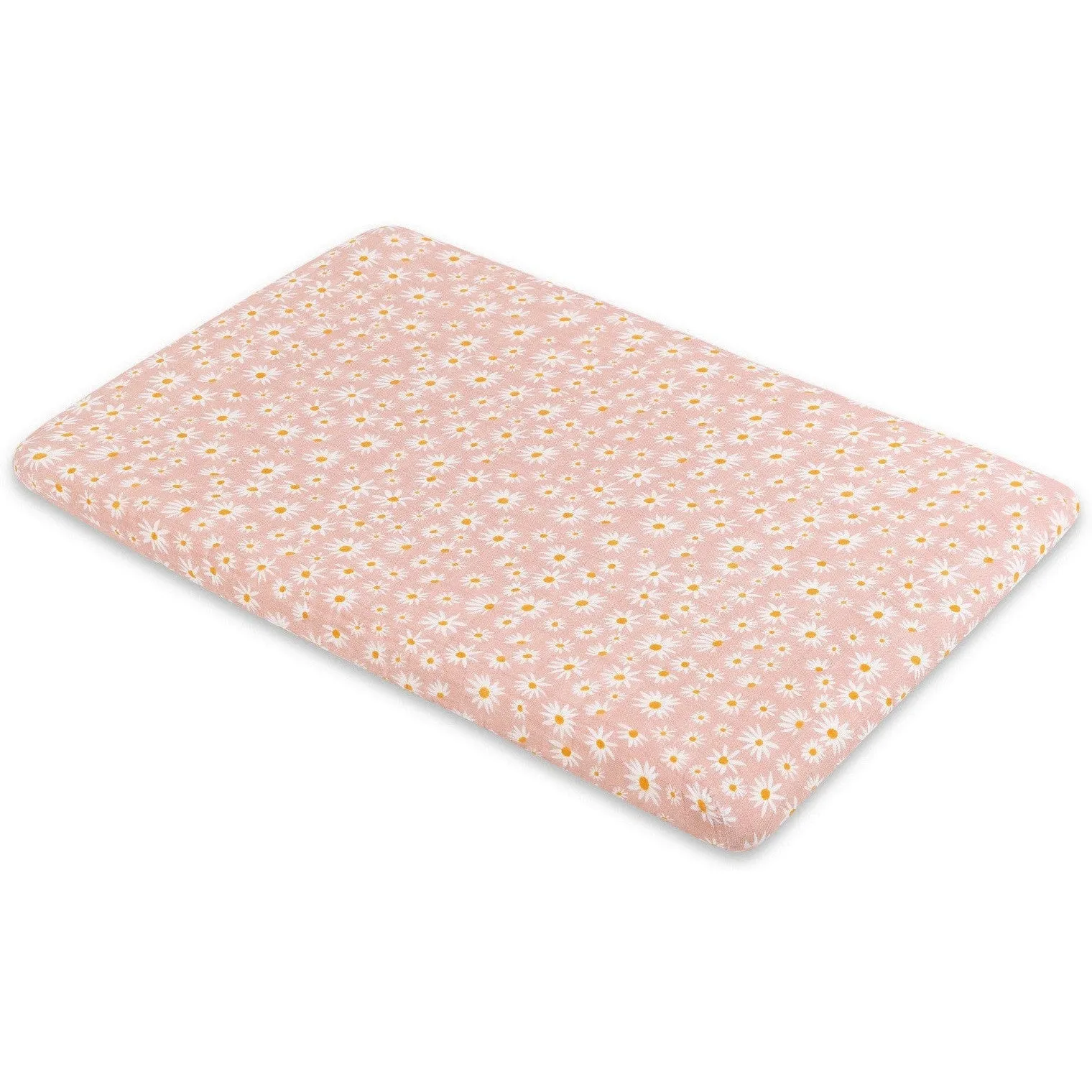 Babyletto Daisy Muslin All-Stages Bassinet Sheet in GOTS Certified Organic Cotton