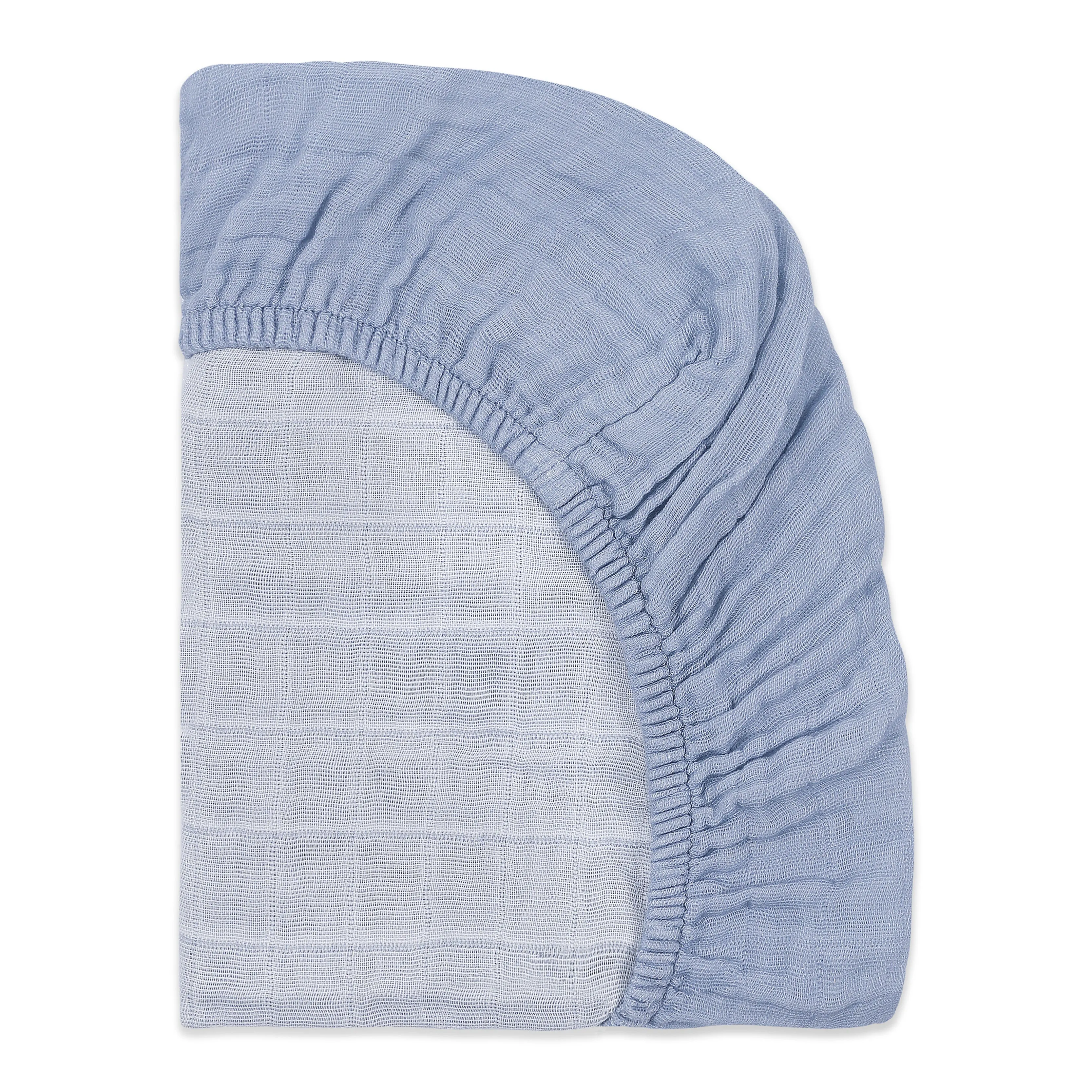 Babyletto Dewdrop All-Stages Bassinet Sheet in GOTS Certified Organic Muslin Cotton