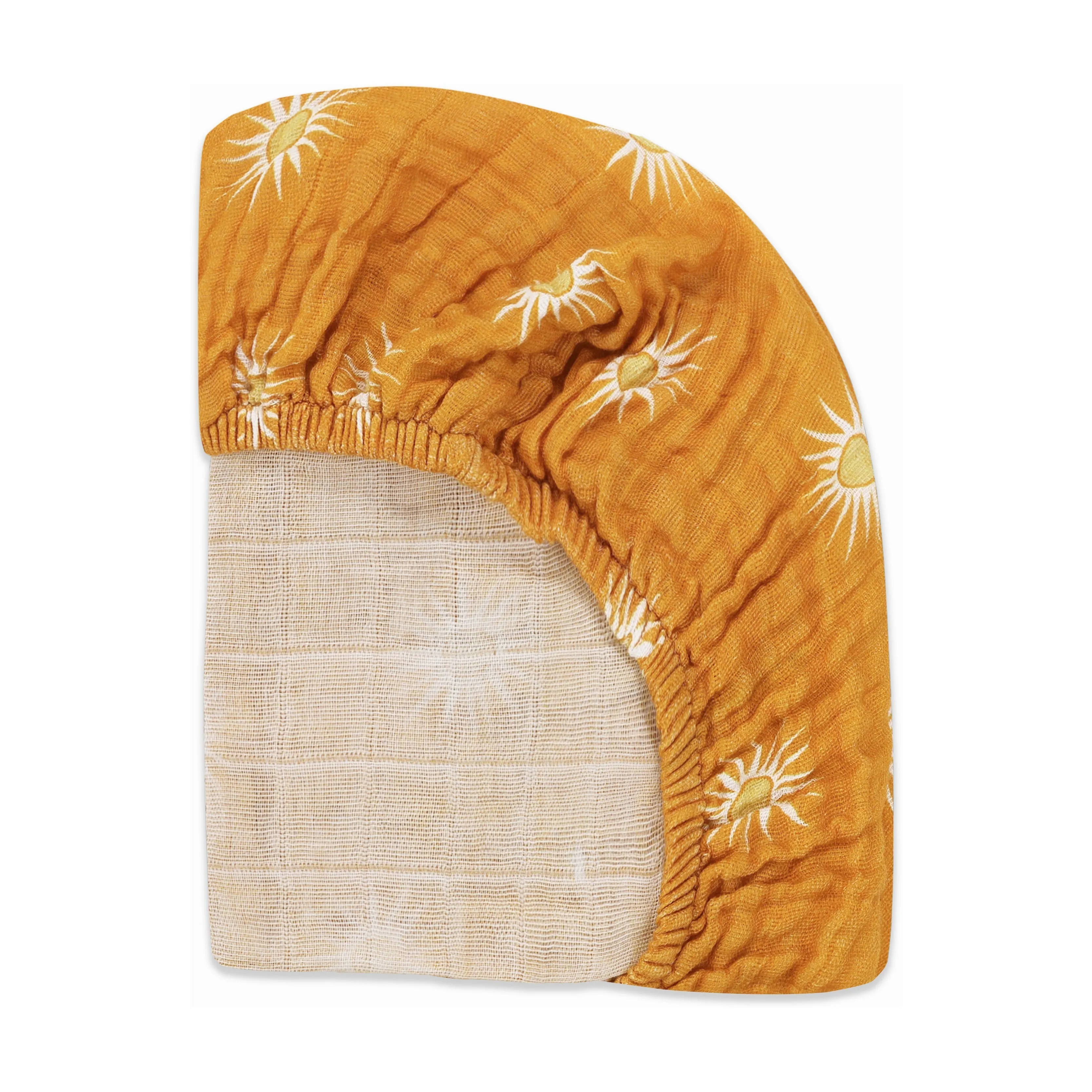 Babyletto Golden Hour All-Stages Bassinet Sheet in GOTS Certified Organic Muslin Cotton