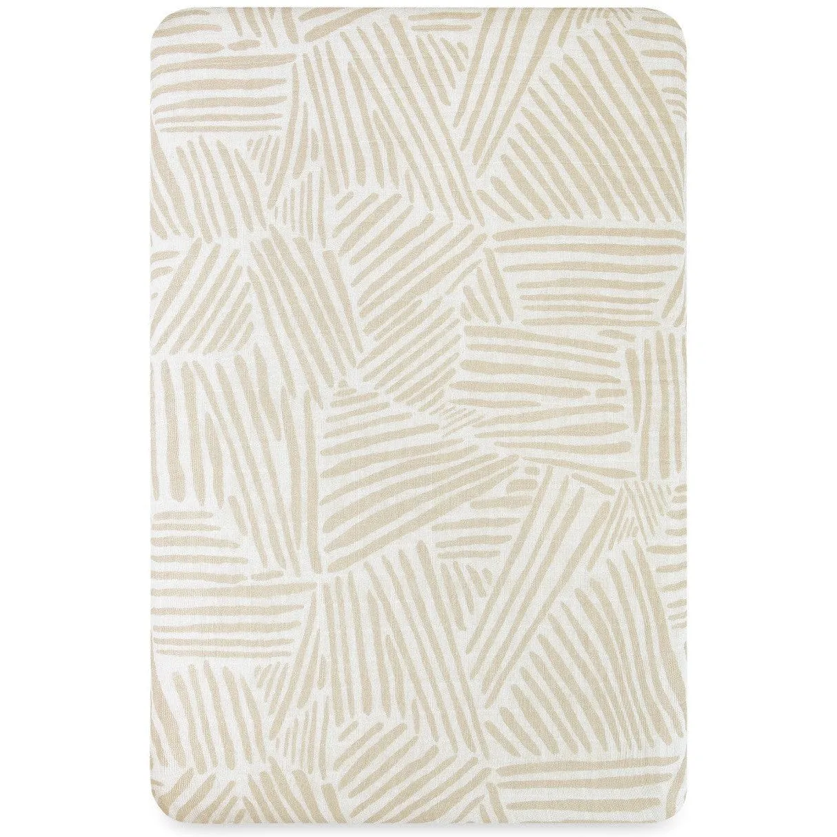 Babyletto Oat Stripe Muslin All-Stages Bassinet Sheet in GOTS Certified Organic Cotton