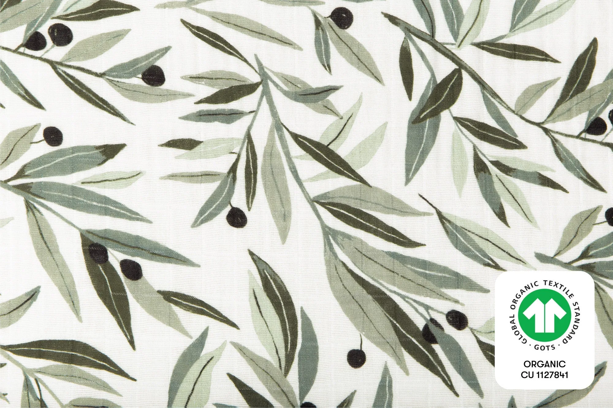 Babyletto Olive Branches Muslin All-Stages Bassinet Sheet in GOTS Certified Organic Cotton