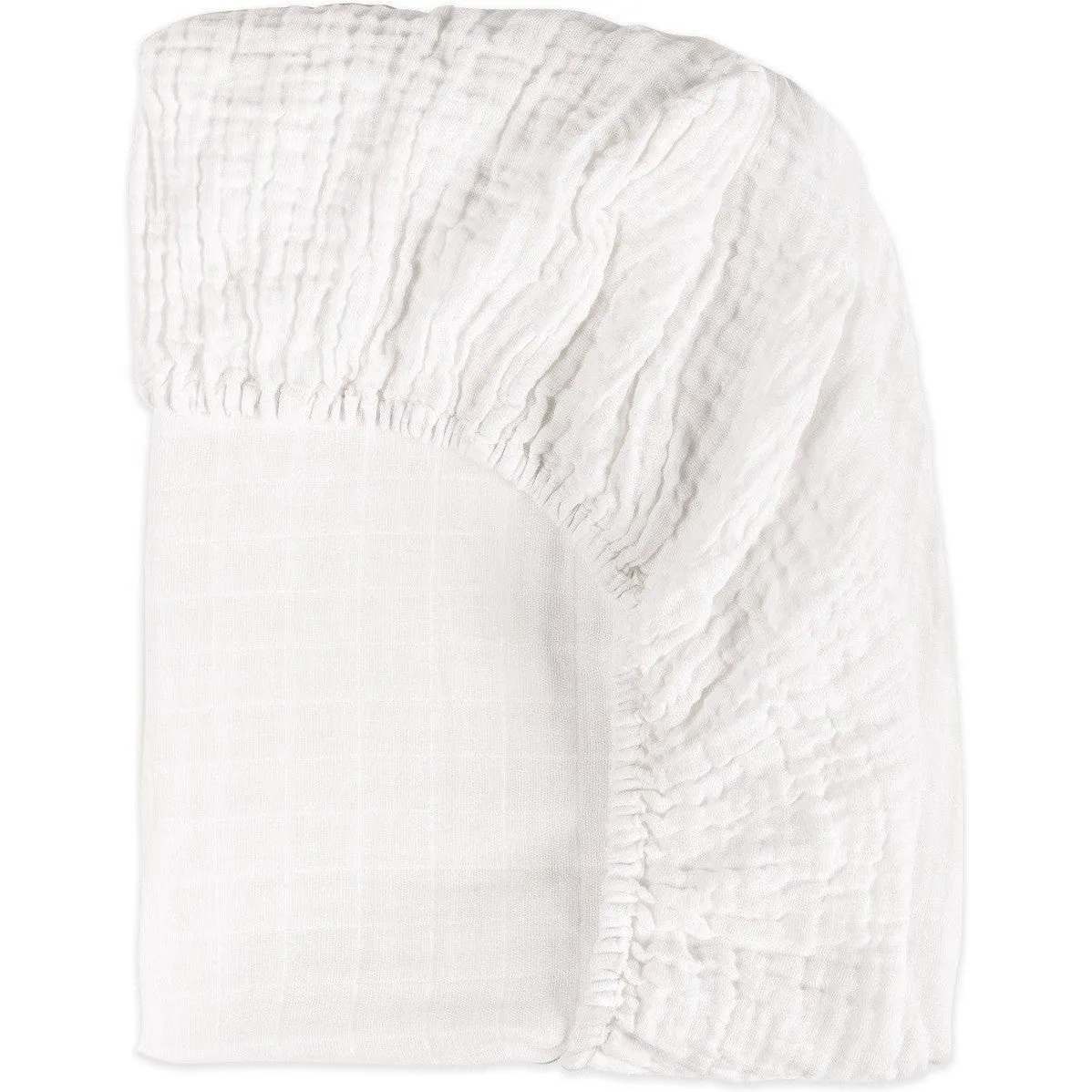 Babyletto Plain White Muslin All-Stages Bassinet Sheet in GOTS Certified Organic Cotton