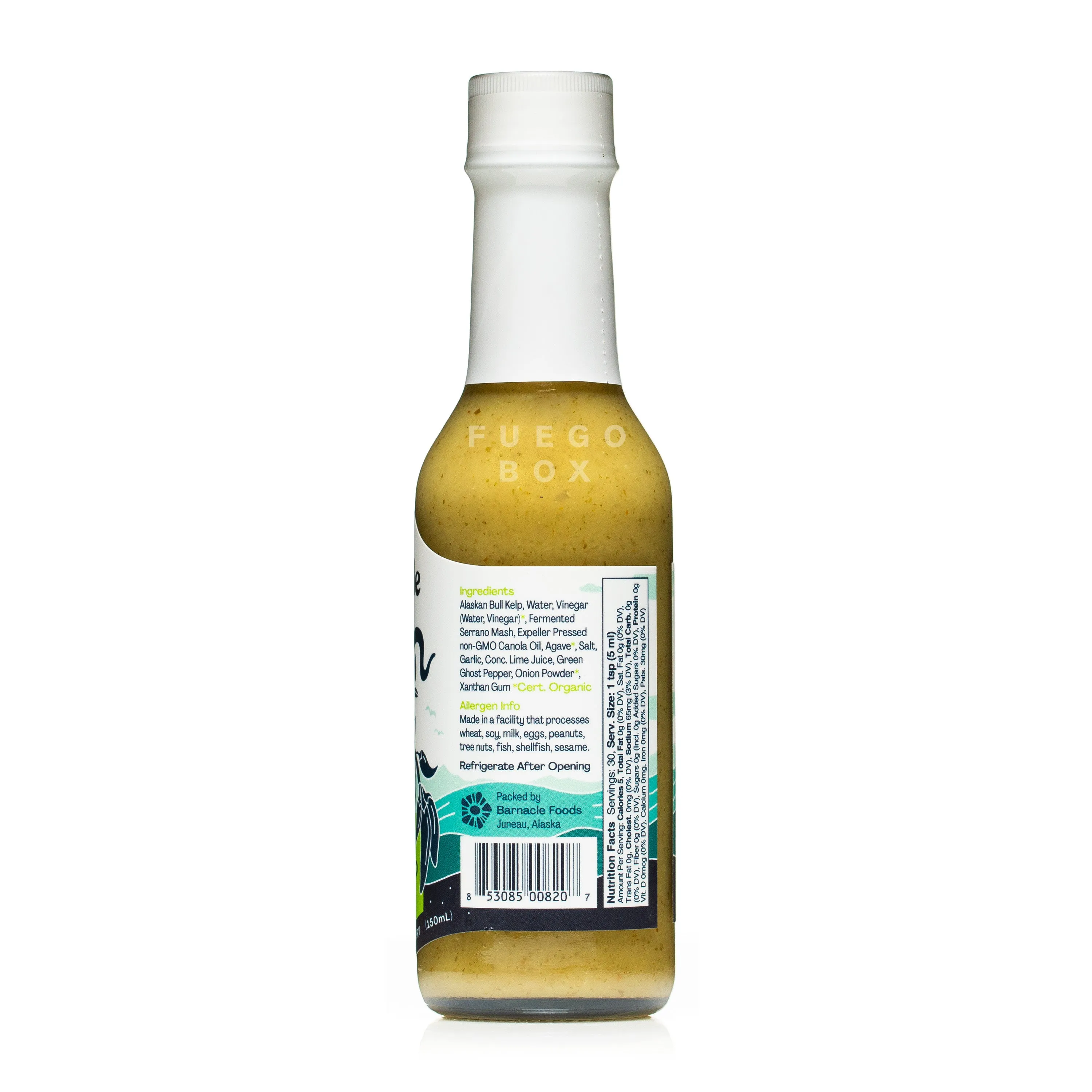 Barnacle Foods Serrano Bullwhip Hot Sauce