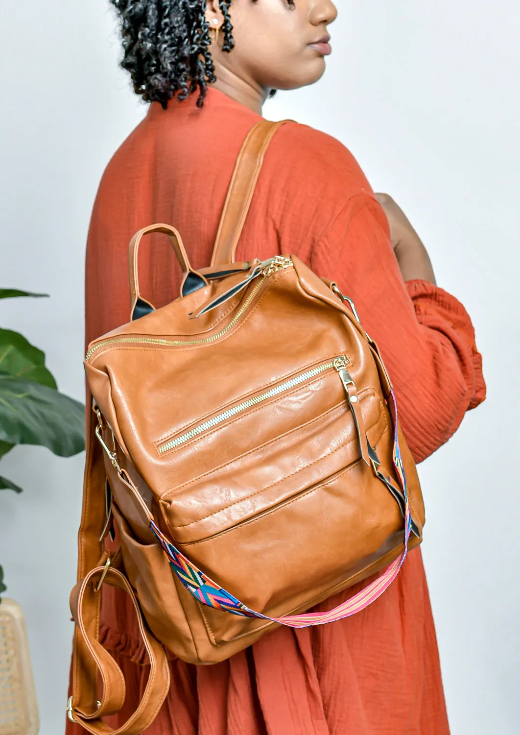 Brielle Convertible Bag- Camel