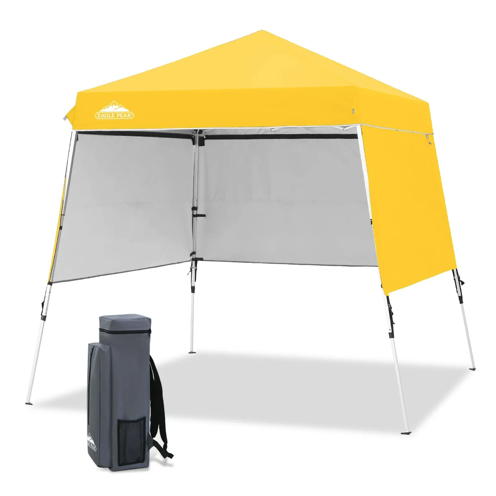 Day Tripper 8x8 Aluminum Super-Lightweight Slant Leg Pop Up Canopy with 3 Removable Walls