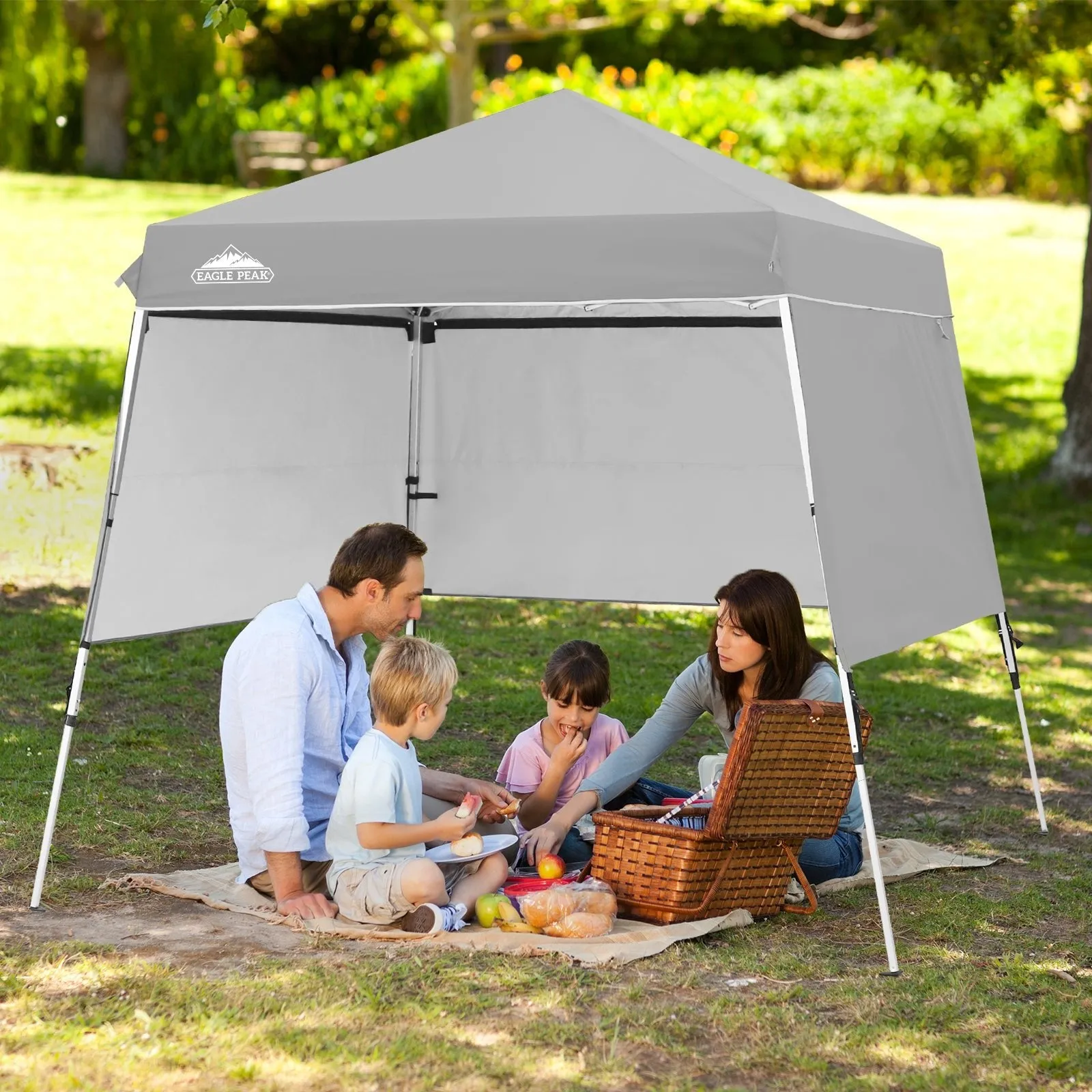Day Tripper 8x8 Aluminum Super-Lightweight Slant Leg Pop Up Canopy with 3 Removable Walls