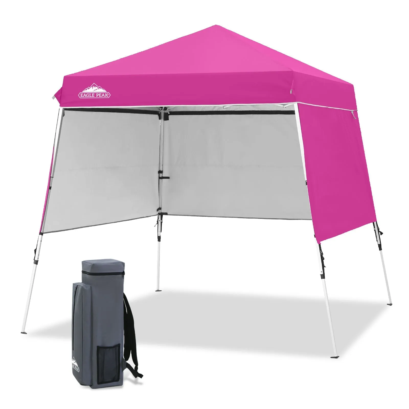Day Tripper 8x8 Aluminum Super-Lightweight Slant Leg Pop Up Canopy with 3 Removable Walls