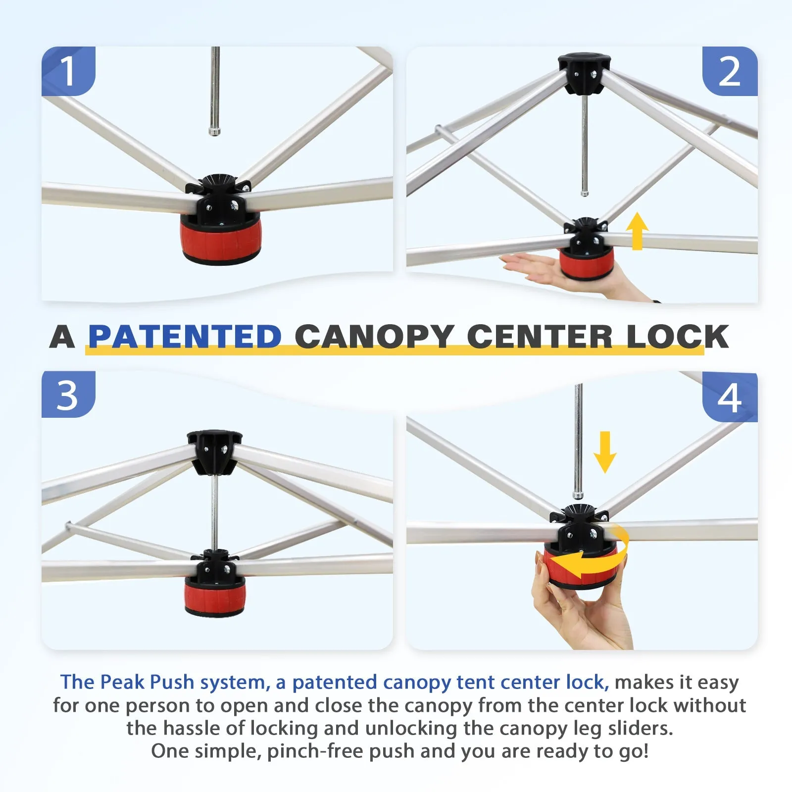 Day Tripper 8x8 Aluminum Super-Lightweight Slant Leg Pop Up Canopy with 3 Removable Walls