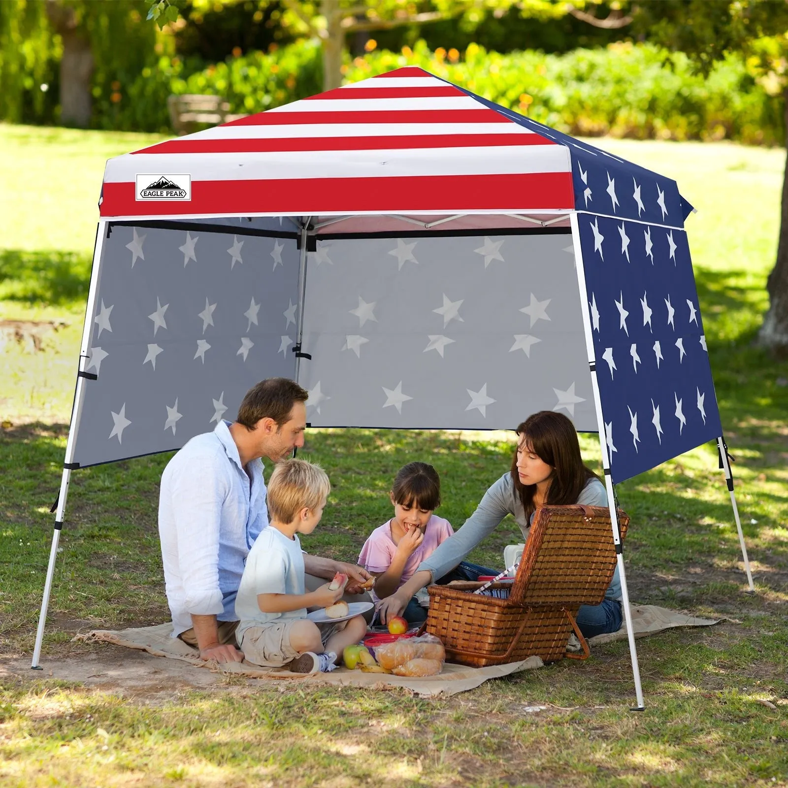 Day Tripper 8x8 Aluminum Super-Lightweight Slant Leg Pop Up Canopy with 3 Removable Walls
