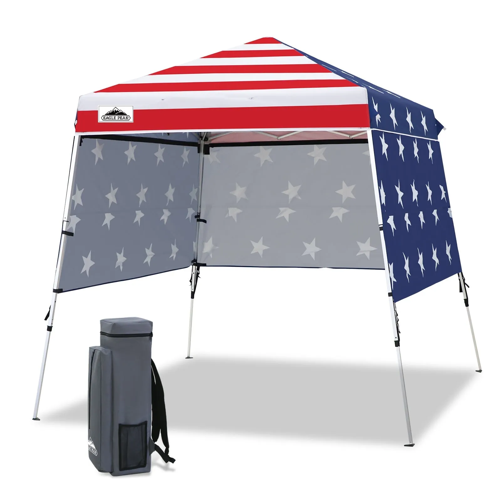 Day Tripper 8x8 Aluminum Super-Lightweight Slant Leg Pop Up Canopy with 3 Removable Walls