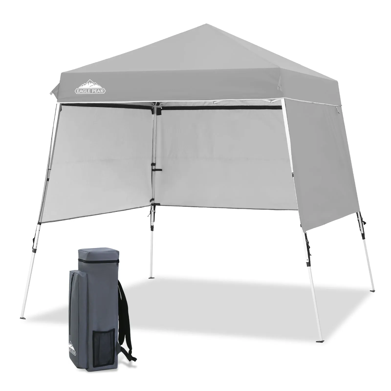 Day Tripper 8x8 Aluminum Super-Lightweight Slant Leg Pop Up Canopy with 3 Removable Walls