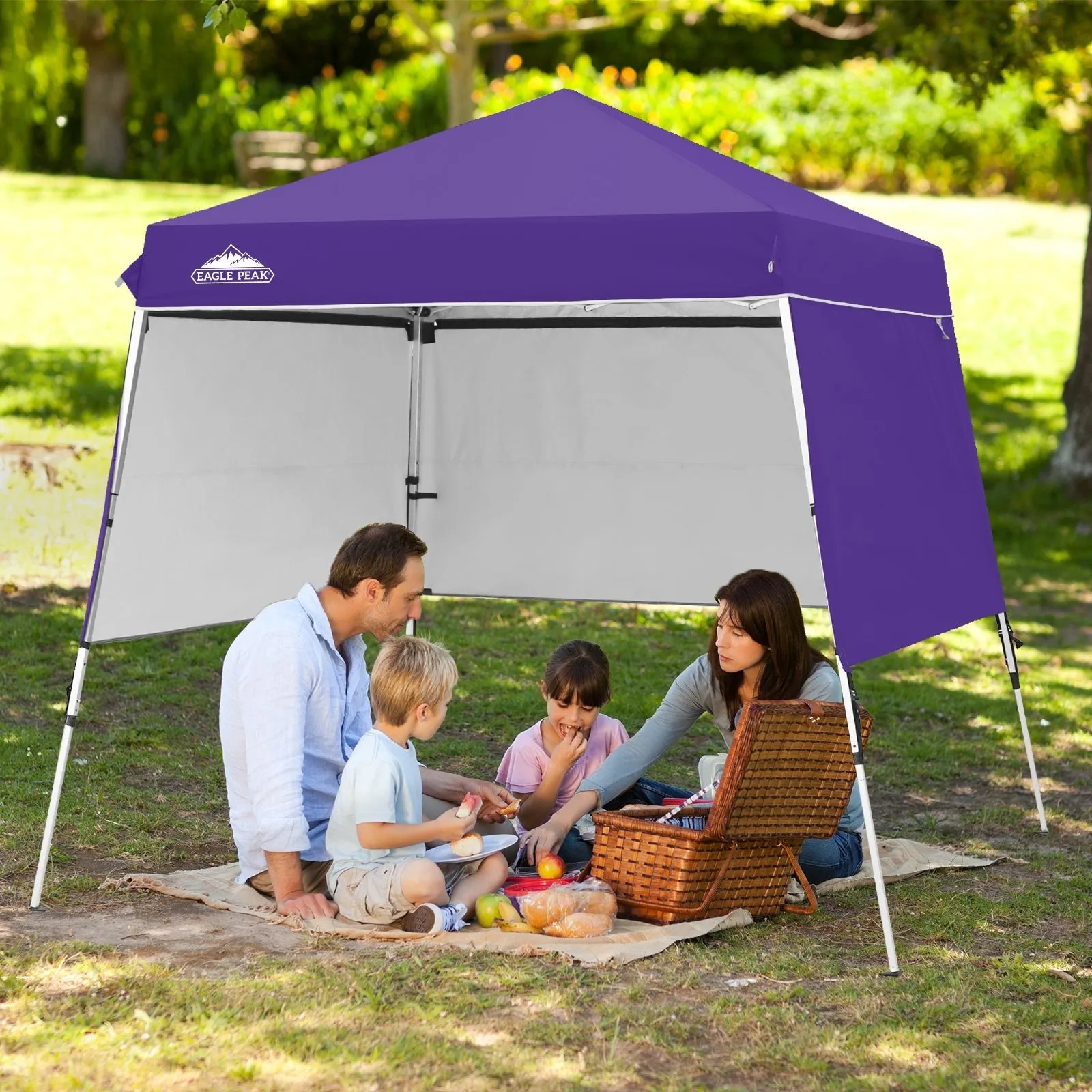 Day Tripper 8x8 Aluminum Super-Lightweight Slant Leg Pop Up Canopy with 3 Removable Walls