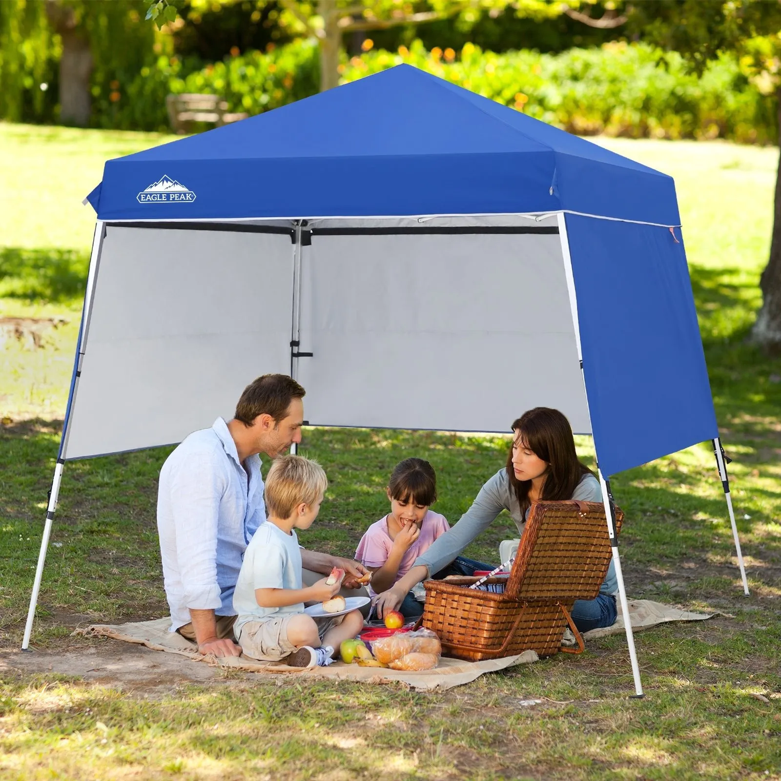 Day Tripper 8x8 Aluminum Super-Lightweight Slant Leg Pop Up Canopy with 3 Removable Walls