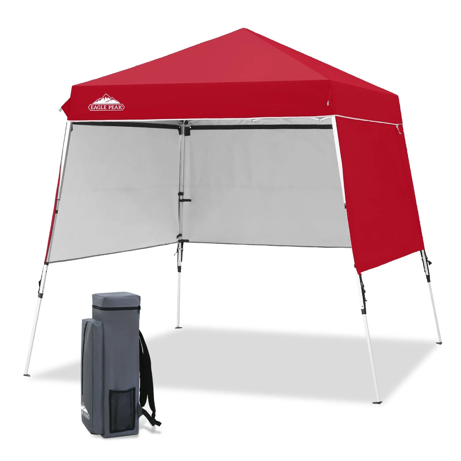 Day Tripper 8x8 Aluminum Super-Lightweight Slant Leg Pop Up Canopy with 3 Removable Walls