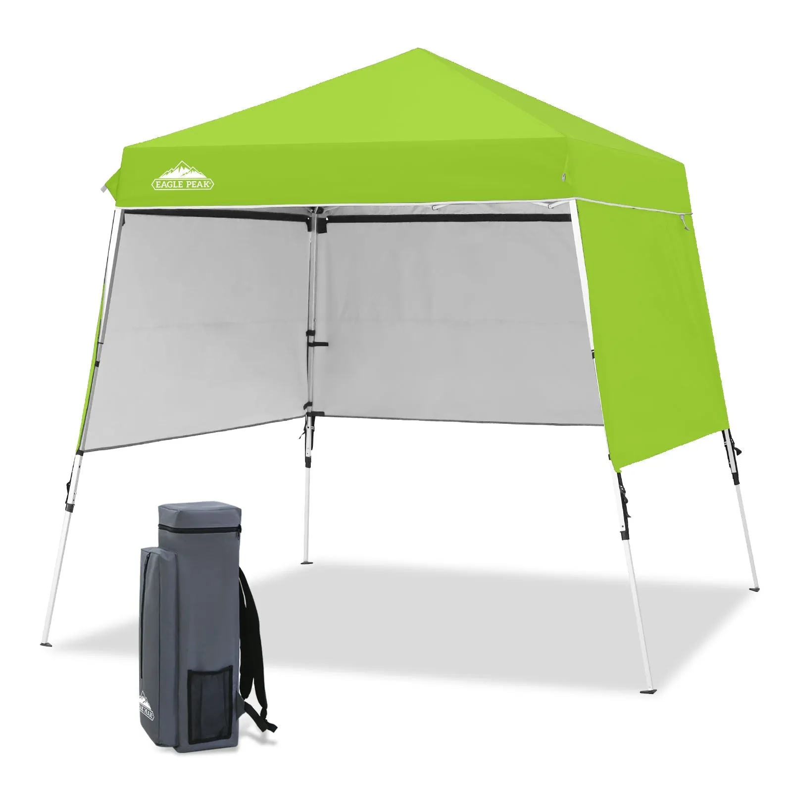 Day Tripper 8x8 Aluminum Super-Lightweight Slant Leg Pop Up Canopy with 3 Removable Walls