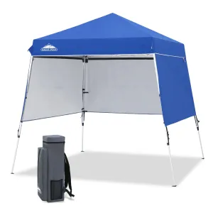 Day Tripper 8x8 Aluminum Super-Lightweight Slant Leg Pop Up Canopy with 3 Removable Walls