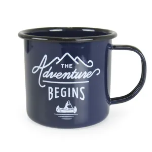 Enamel The Adventure Begins Mug (Blue)