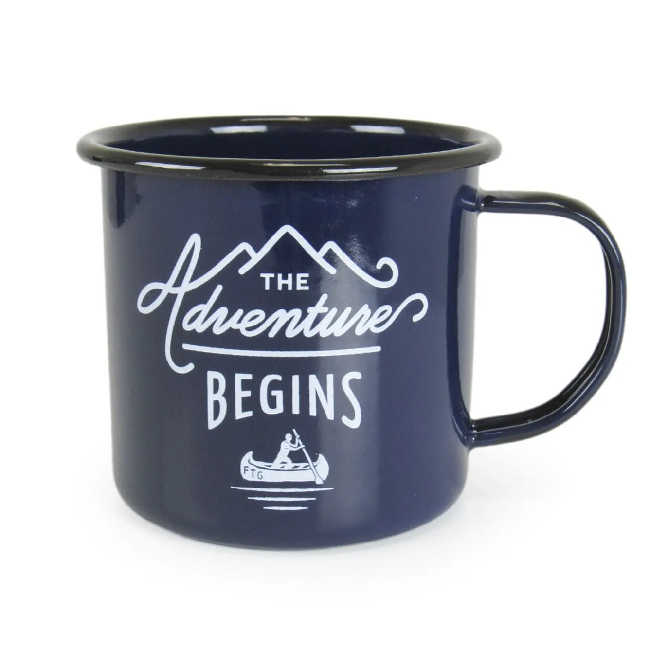 Enamel The Adventure Begins Mug (Blue)