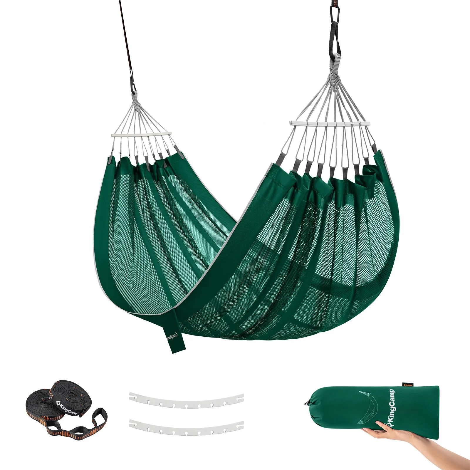 KingCamp Double Mesh Hammock with 2 Tree Straps