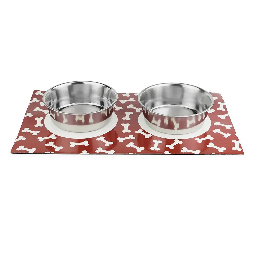 Pawpourri Saty On Mat for Dogs and Cats (Red)