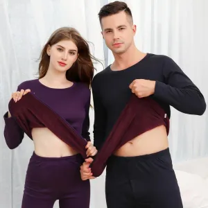 Plus Velvet Thick Warm Thermal Underwear Set Long Johns For couples Warm Thermal Clothing Men Woman Winter Suit Wear