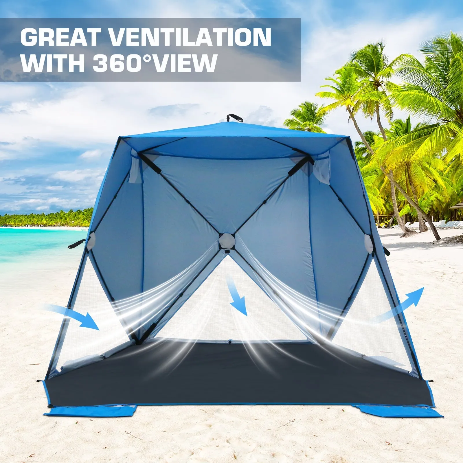 Pop Up Beach Tent, Portable Sun Shelter