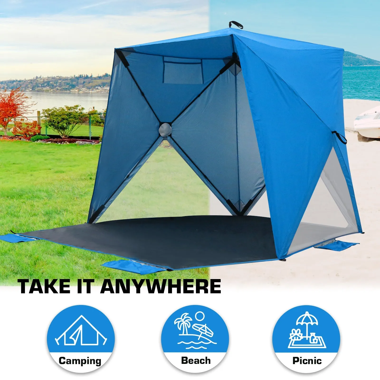 Pop Up Beach Tent, Portable Sun Shelter