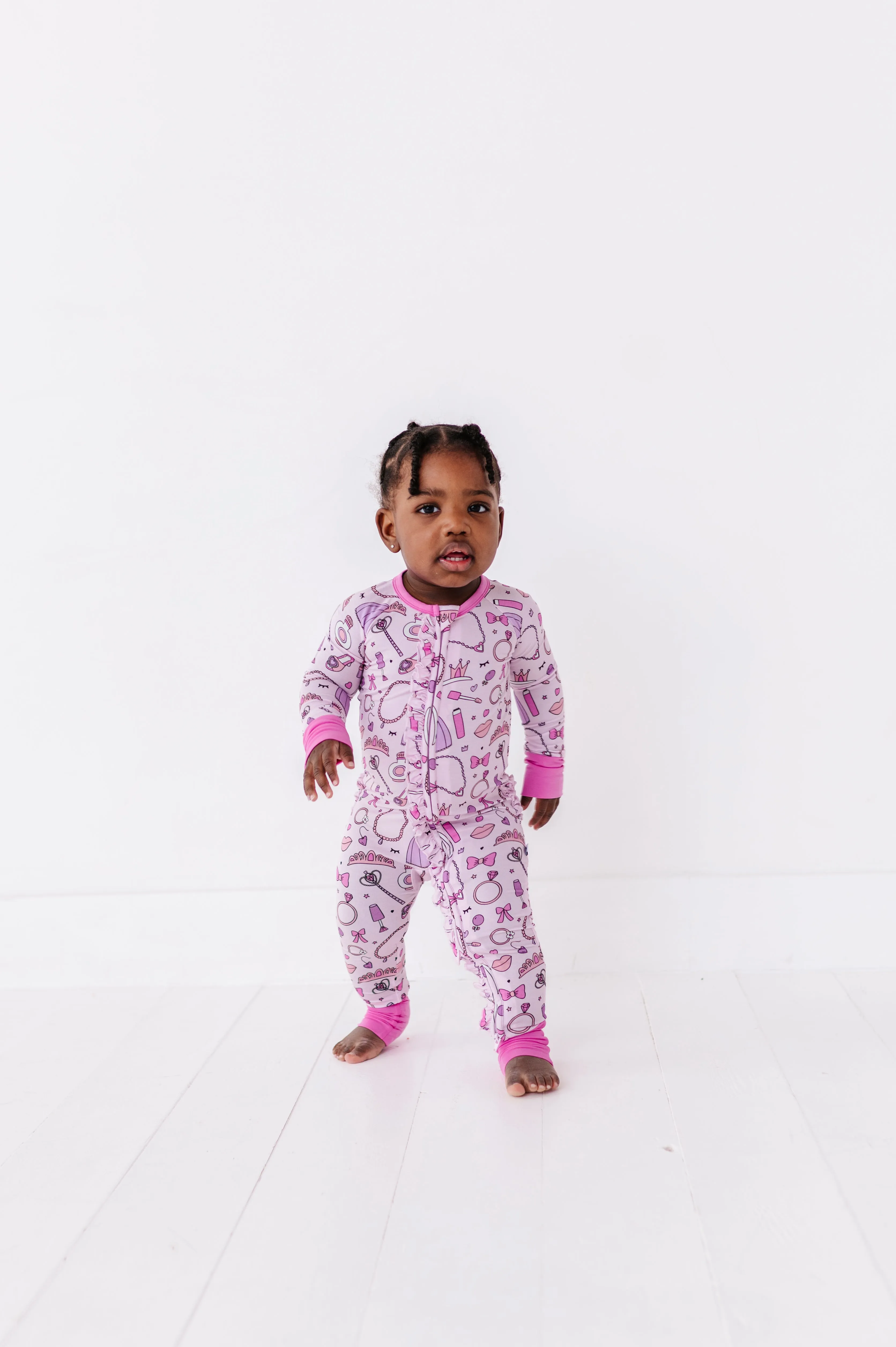 Sleeping Cutie Convertible Footies with Ruffle