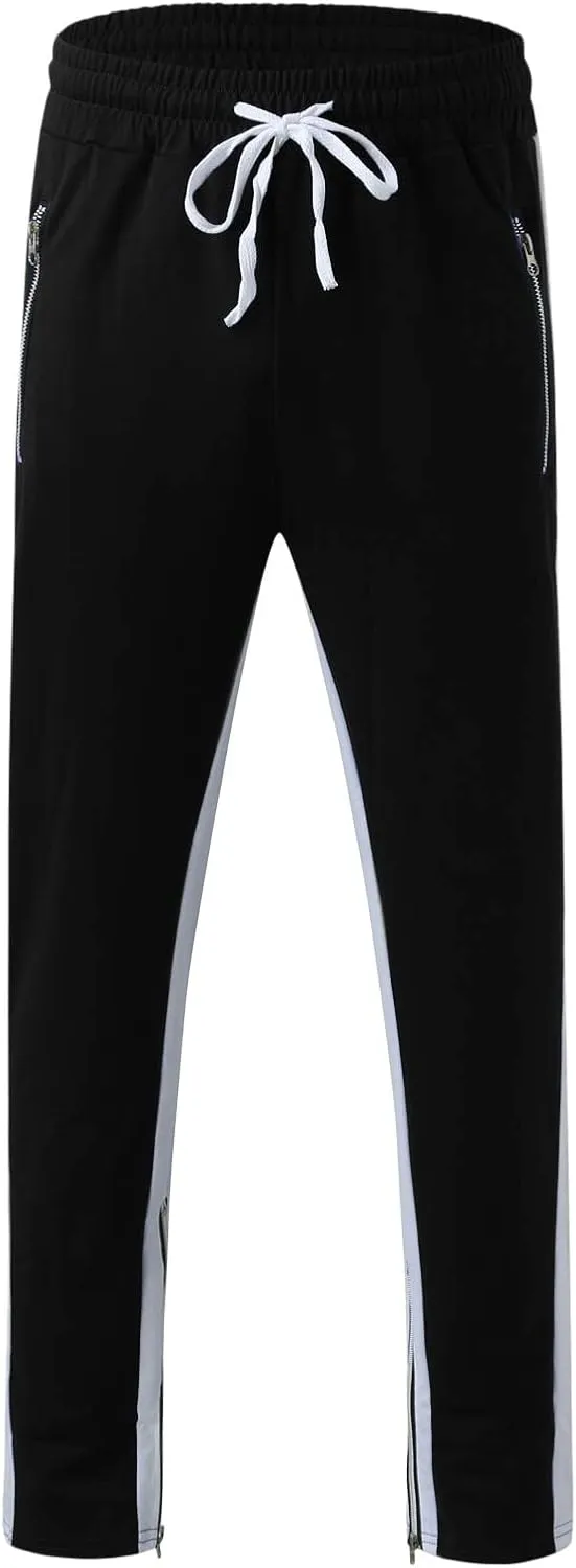 Sweatpants for Men with Pockets Pants Zipper Pockets Athletic Jogger Fitness Workout Gym Sweatpants Men's Cargo Pants