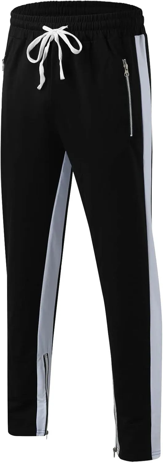 Sweatpants for Men with Pockets Pants Zipper Pockets Athletic Jogger Fitness Workout Gym Sweatpants Men's Cargo Pants