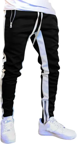 Sweatpants for Men with Pockets Pants Zipper Pockets Athletic Jogger Fitness Workout Gym Sweatpants Men's Cargo Pants