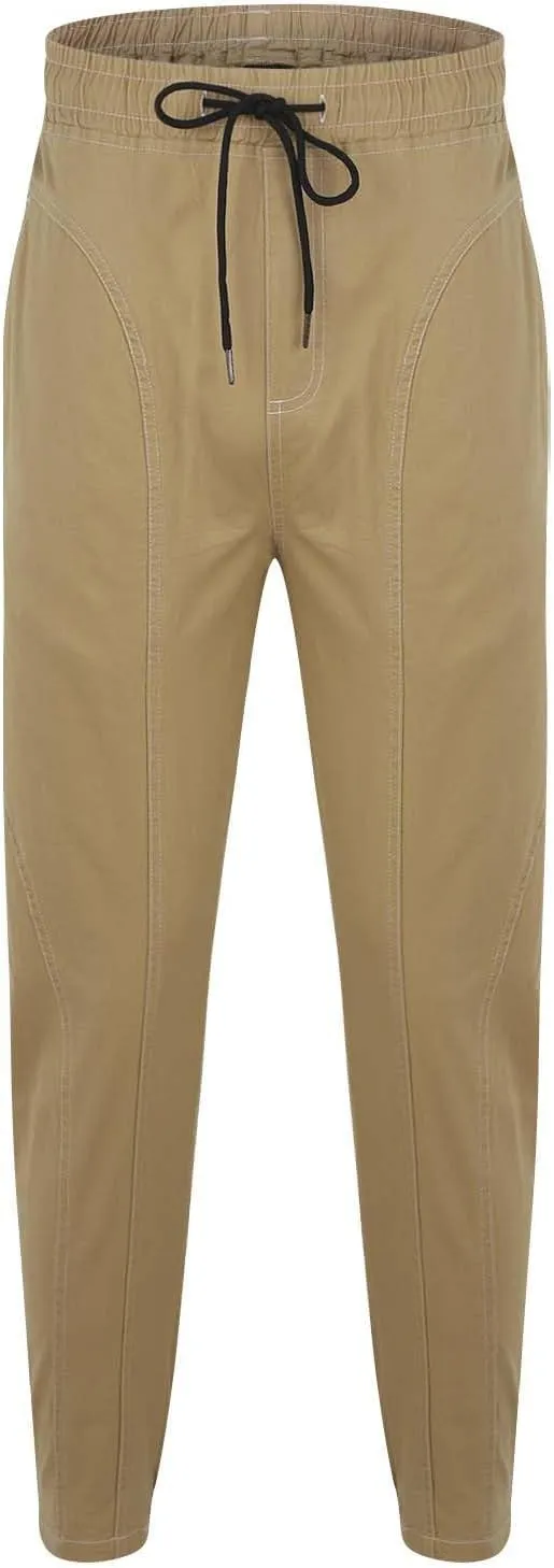 Work Pants for Men Cargo Men's Drawstring Workwear Solid Colour Trousers Men's Casual Sports Slim Fit Pantalones